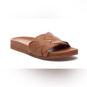 Anthropologie Silent D Haydat Woven Slide Tan Size 8